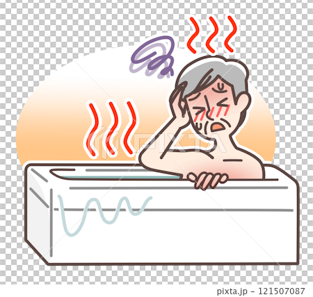 Illustration of caution against accidents in the bath 121507087