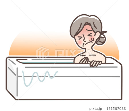 お風呂での事故注意のイラスト 121507088