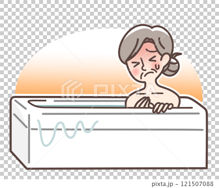 お風呂での事故注意のイラスト 121507088