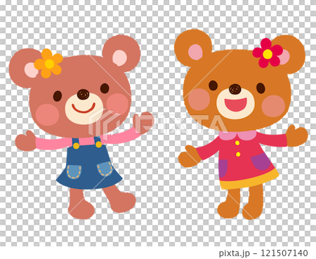 かわいい　くま　ポップ　キャラクター 121507140