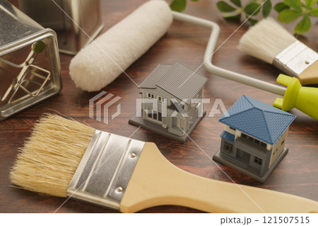 DIY・リフォーム・塗装業者 イメージ|模型の家と塗装道具 DIY・リフォーム・塗装業者 イメージ|模型の家と塗装道具 121507515