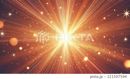 橙色の放射のイラスト背景 121507594