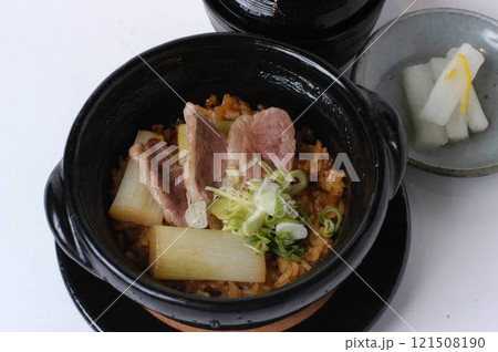 鴨とねぎの土鍋ご飯 121508190