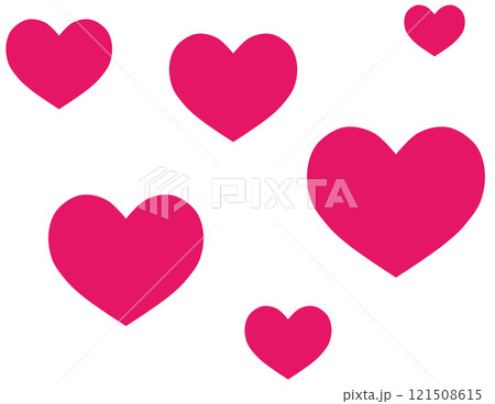 ハートのシームレスパターン　A-1 121508615