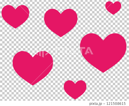 ハートのシームレスパターン　A-1 121508615