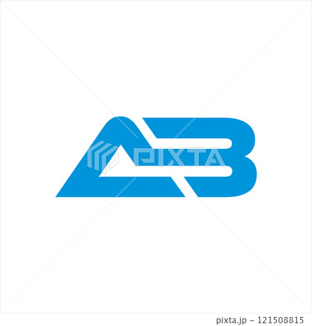 initial letter AB logo vector blue 121508815