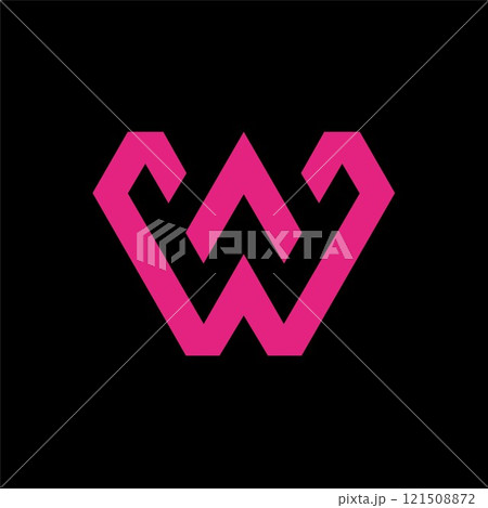 modern letter w logo vector 121508872