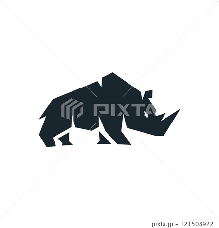 Rhino silhouette illustration symbol for logo 121508922