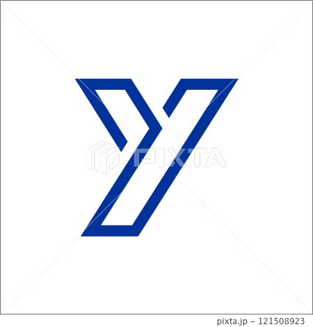 initials letter y mono line logo vector template 121508923