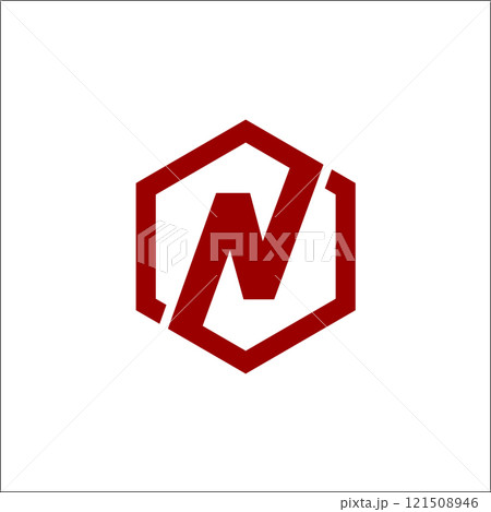 HEXAGON N letter vector logo HEXAGON N letter vector logo 121508946