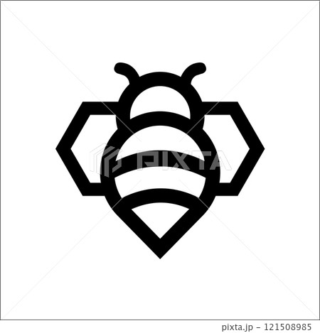 Bee logo vector in modern line style Bee logo vector in modern line style 121508985
