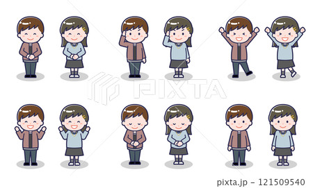 私服の10代の男女 01 121509540