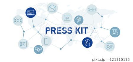 Press kit icon set news information digital media update conference item download materials journalism design Press kit icon set news information digital media update conference item download materials journalism design 121510156