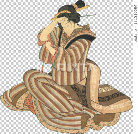 浮世繪插圖女人 121510594