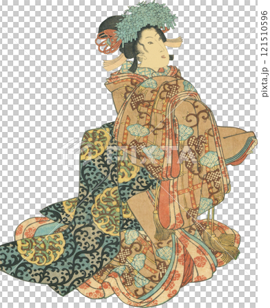 浮世繪插圖女人 121510596