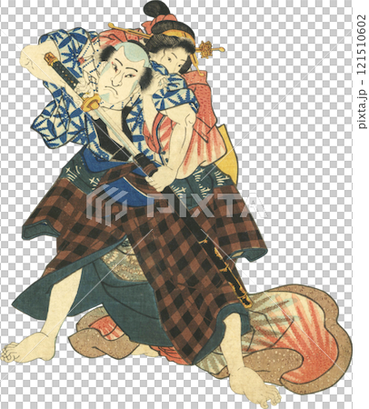 浮世繪插畫女男 浮世繪插畫女男 121510602