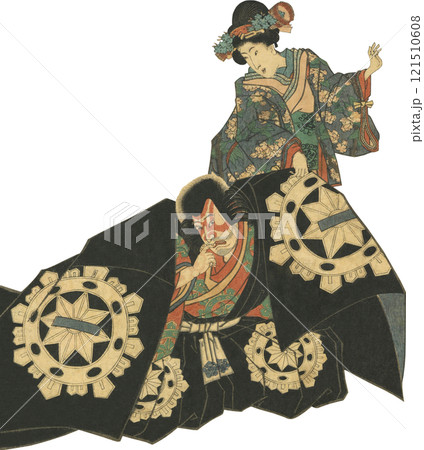 浮世絵 イラスト 静御前 弁慶 浮世絵 イラスト 静御前 弁慶 121510608
