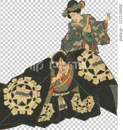 浮世絵 イラスト 静御前 弁慶 浮世絵 イラスト 静御前 弁慶 121510608