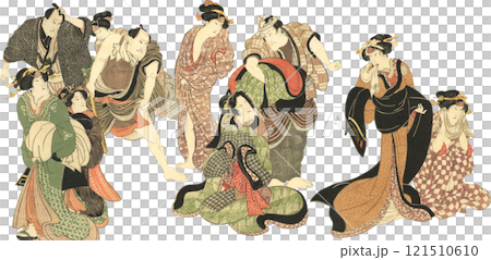 浮世繪插圖女性男性 浮世繪插圖女性男性 121510610