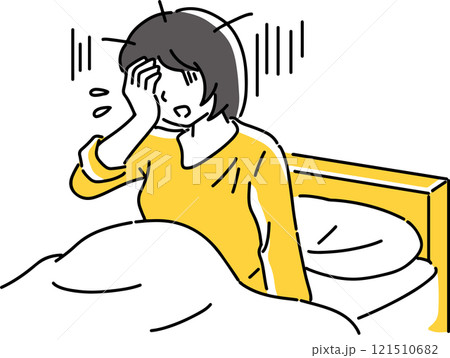 体調不良で苦しむ女性 121510682