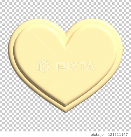 心型白巧克力3D渲染背景透明png 心型白巧克力3D渲染背景透明png 121511147
