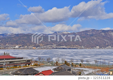 諏訪湖の神渡り 121511228