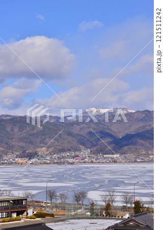 諏訪湖の神渡り 121511242