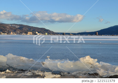 諏訪湖の神渡り 121511379