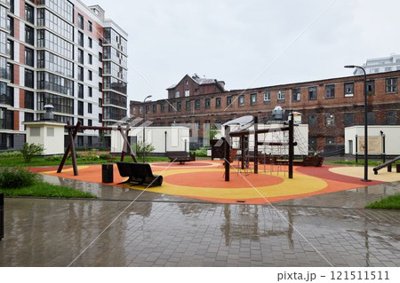 A Modern Playground, Beautifully Surrounded by Water in a Vibrant Urban Area Setting 121511511