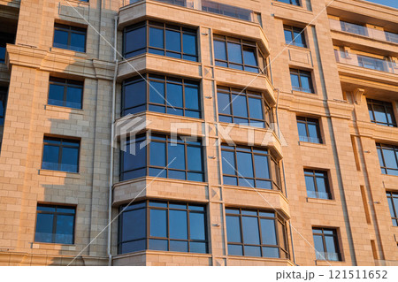 Modern Architectural Design of a Beautiful Home at Sunset, Highlighting Aesthetic Appeal 121511652