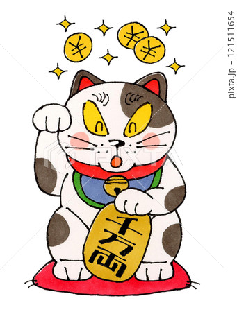 千 万 両 Lucky Cat 千万両・MILLION Maneki-neko, or Lucky Cat has a