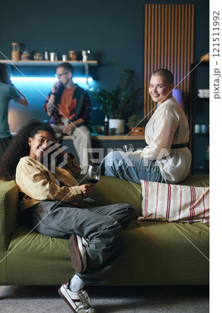 Teenagers Meeting At Home Party Teenagers Meeting At Home Party 121511992