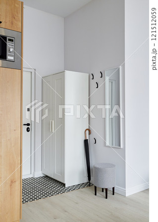 A Stylish Entryway with Minimalist Design and Functional Features Enhancing Utility and Ambiance 121512059