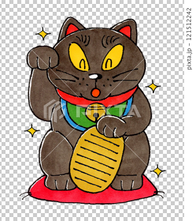 Black Maneki-neko (sparkling) Black Maneki-neko (sparkling) 121512242
