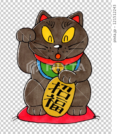 黑色招財貓(招財貓) 黑色招財貓(招財貓) 121512243