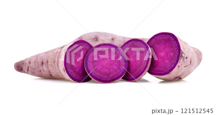 purple yams isolated on white background. purple yams isolated on white background. 121512545
