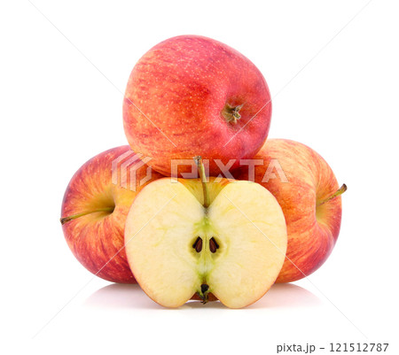 Gala apples isolate on white background 121512787