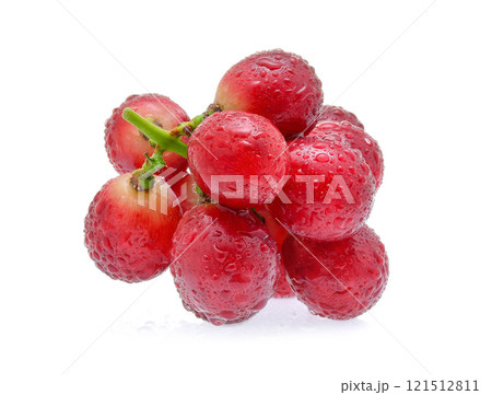 Grapes red with drops of water isolated on white background. Grapes red with drops of water isolated on white background. 121512811