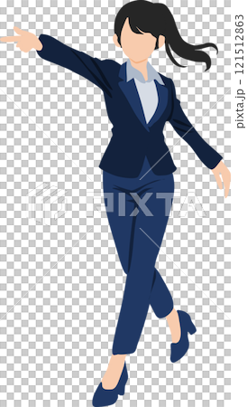 自信満々なビジネスウーマンのイラスト 121512863