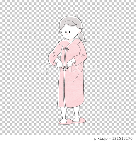 A woman wearing a hospital gown A woman wearing a hospital gown 121513170