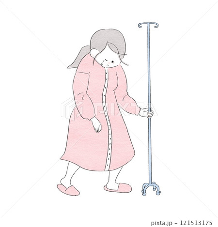 痛みを我慢して歩く女性 121513175