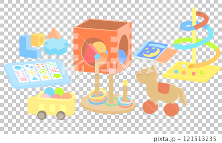 Illustrations of various toys for young children 121513235