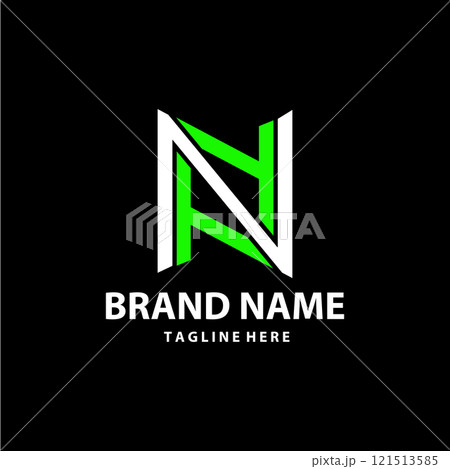 initial abstract monogram TTN logo design 121513585