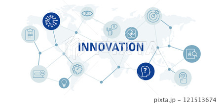 Innovation web header illustration white...のイラスト素材 [121513674] - PIXTA