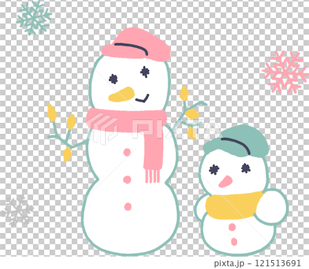 かわいい雪だるま 121513691