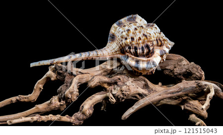 Murex Haustellum Shell on Driftwood 121515043