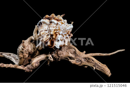 Murex Haustellum Shell on Driftwood 121515046