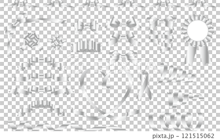 Ribbon set 2, 6 white 121515062