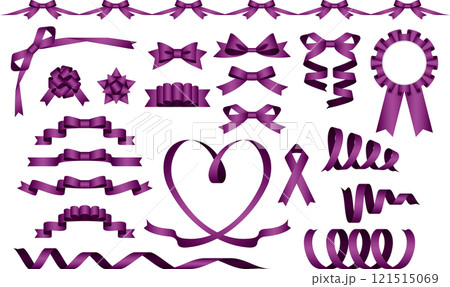 リボンセット2、m13紫 121515069