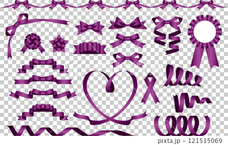 リボンセット2、m13紫 121515069
